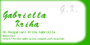 gabriella kriha business card